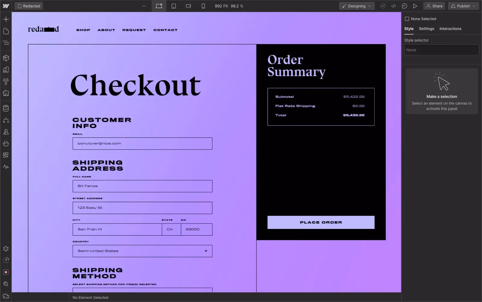 E-commerce checkout optimization